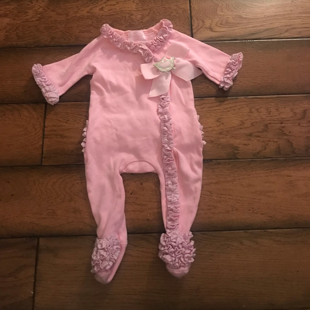 Girls Mud Pie footed onesie